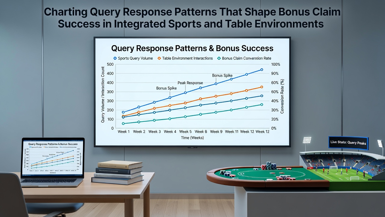 Analysis dashboard displaying query logs and bonus claim success rates across sports and table game platforms