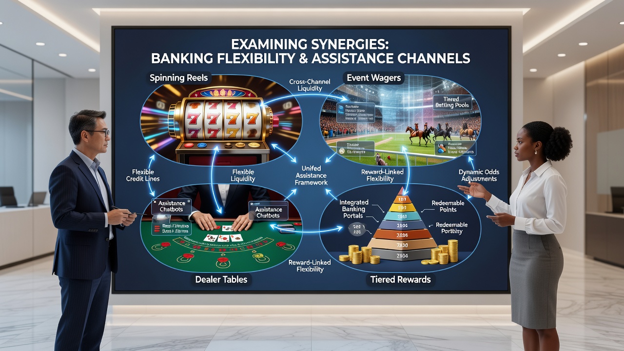 Digital interface showing banking options and customer support integration in online gaming platforms