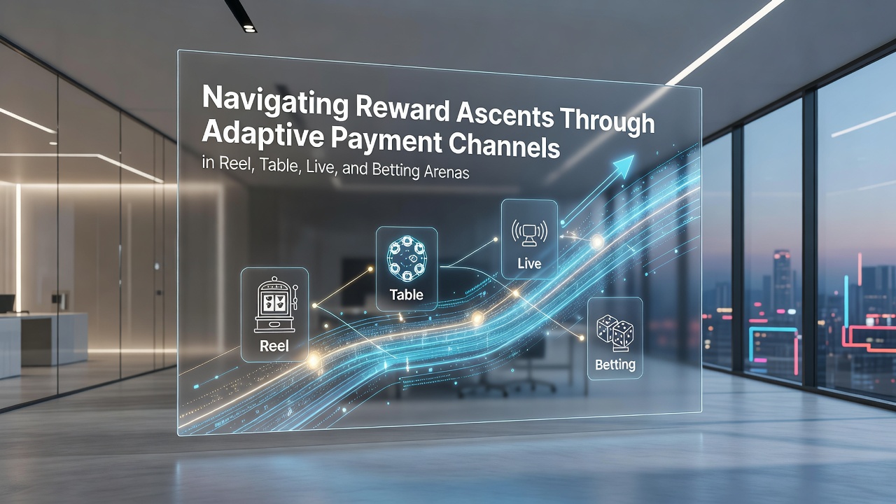 Illustration of digital payment flows connecting slots tables live dealer rooms and sports betting platforms