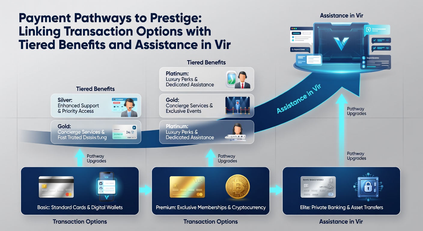 Infographic illustrating tiered benefits and transaction pathways in online entertainment venues